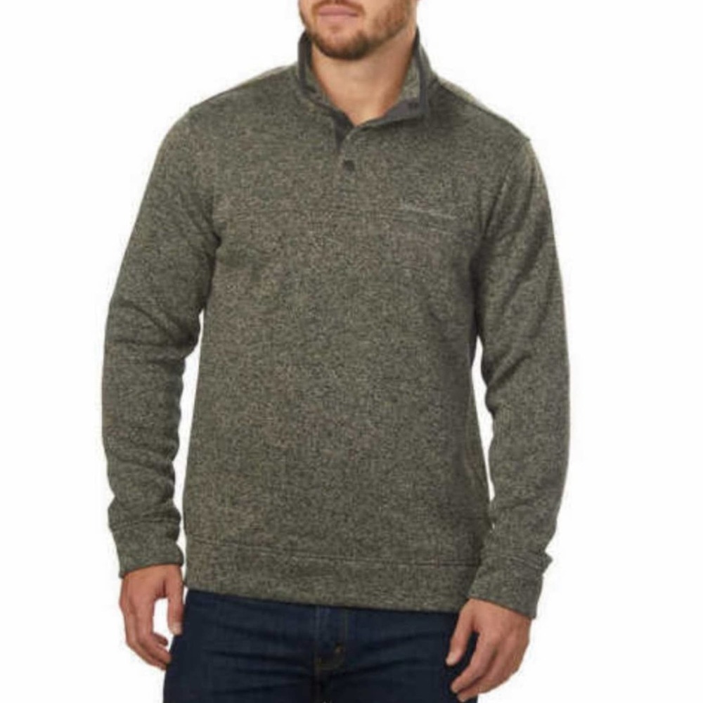 Eddie Bauer Men's Radiator Fleece Snap Front Pullover Green New with Tags L